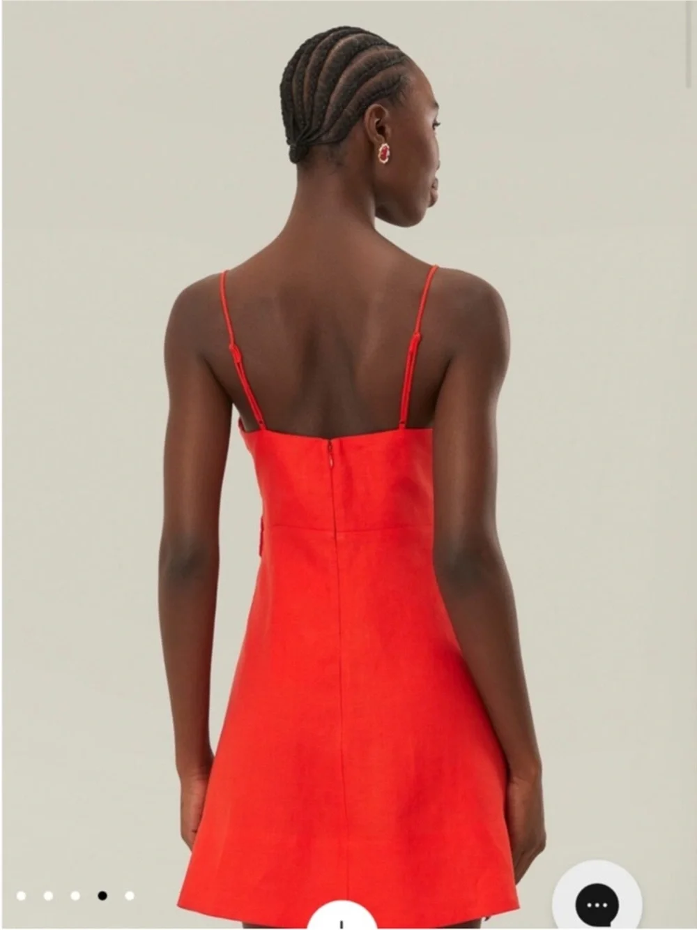 FARM Rio Red Leaf-Applique Spaghetti Strap Mini Dress - Picture 3 of 13